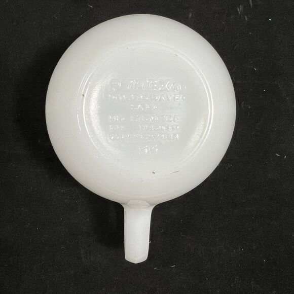 Vintage Pyrex Green Spring Blossom Milk Glass Coffee Tea Cup Set Of - Picture 3 of 9